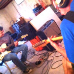 Recording guitars for the Soma Jet Set album. For a more "live" feel, EJ and Scott tracked together in this very loud and reflective concrete room. Recording guitars for the Soma Jet Set album. For a more "live" feel, EJ and Scott tracked together in this very loud and reflective concrete room.